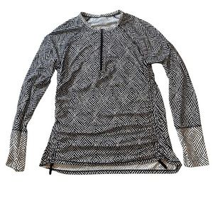 Calia by Carrie Underwood quarter zip long sleeve top drawstring sides large